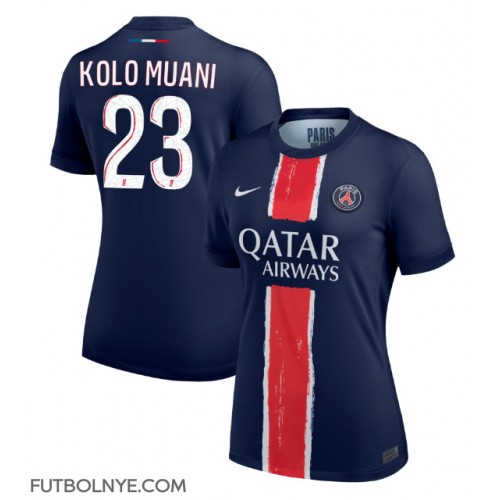 Camiseta Paris Saint-Germain Randal Kolo Muani #23 Primera Equipación para mujer 2024-25 manga corta